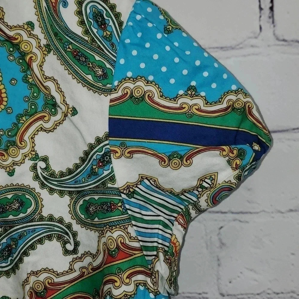 Van Heusen Multi Pattern‎ Paisley Polka-dot Shirt Size XL - Picture 4 of 11